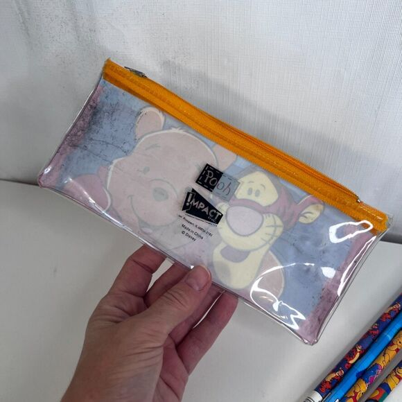 Impact Inc Pooh Bear Tigger Pencil Case Four Pencils Tigger Eraser Disney - Picture 11 of 11
